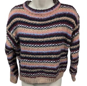 Elsamanda Alpaca Blend Striped Knit Sweater Sz S